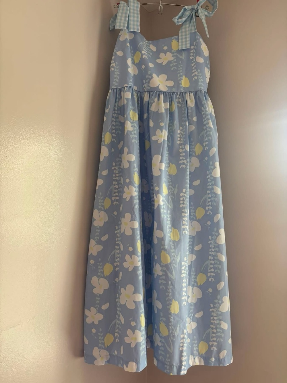 The Beaufort Bonnet Company Midge Wisteria Blue Floral Tie-Strap Dress
